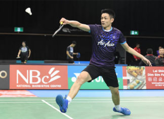 Daren Liew to play Anders Antonsen of Denmark on Wednesday. (photo: Luis Veniegra/Sopa Images/LightRocket via Getty Images)