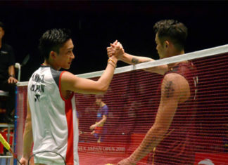 Lin Dan to battle Kento Momota (L) in the China Open first round. (photo: Asahi Shimbun via Getty Images)