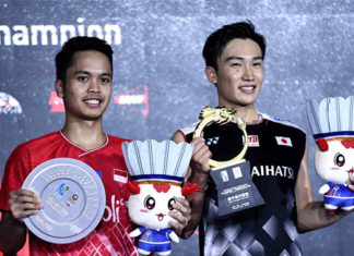 Kento Momota wins the 2019 China Open title. (photo: Xinhua)