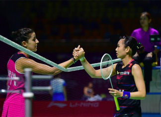 Tai Tzu Ying defeats Carolina Marin in the Fuzhou China Open first round. (photo: Xinhua)