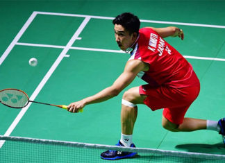 Kento Momota earns easy route to the Fuzhou China Open quarter-finals. (photo: Xinhua)