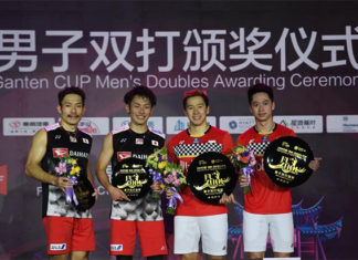 Marcus Fernaldi Gideon/Kevin Sanjaya Sukamuljo are one win away to tie Gao Ling of China to become the doubles players with the most wins in a season. (photo: Xinhua)