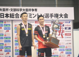 Kento Momota wins his third Japan national title. (photo: Kento Momota Twitter)