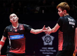Aaron Chia/Soh Wooi Yik get off to a good start in Malaysia Masters first round. (photo: Bernama)