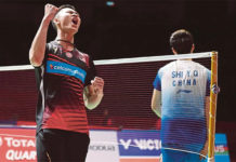 Lee Zii Jia roars past Shi Yuqi in Malaysia Masters quarter-finals. (photo: AFP)