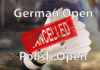 German Open and Polish Open cancelled due to coronavirus concerns.