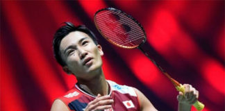 Kento Momota returns to training ahead of schedule. (photo: AFP)