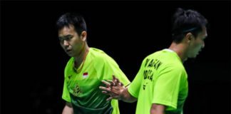 Hendra Setiawan (left) is finally at home after a nearly two-week quarantine because of the coronavirus. (photo: GettyImages)