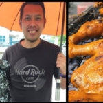 Roslin Hashim delivers roast chicken to his customers. (photo: Roslin Hashim's Facebook - https://www.facebook.com/abe.lin.98)