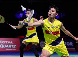 Chan Peng Soon (R) is looking forward to returning to badminton and training after a nearly three-month lockdown and isolation due to COVID-19. (photo: Shi Tang/Getty Images)