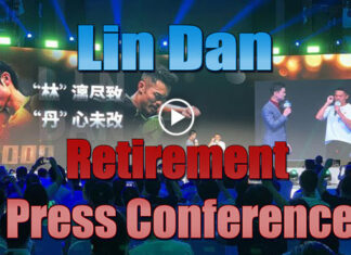 Lin Dan makes first public appearance since retirement. (photo: Sina)