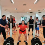 Leg workout for Jia Yifan. (photo: Xinhua)