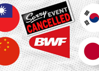 2020 Chinese Taipei Open, Korea Open, China Open & Japan Open the latest BWF events to be canceled over safety concerns.