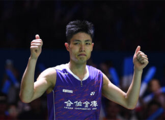 Chou Tien Chen is heading to Denmark despite coronavirus fears. (photo: Robertus Pudyanto/Getty Images)