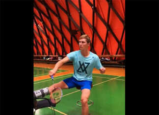 Viktor Axelsen is going through light practice after his right ankle surgery. (photo: Viktor Axelsen's Facebook)