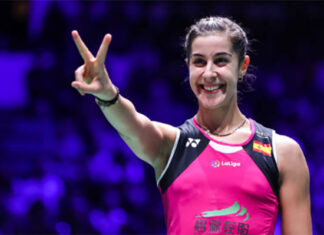Carolina Marin off to a good start at the 2020 Denmark Open. (photo: Shi Tang/Getty Images)