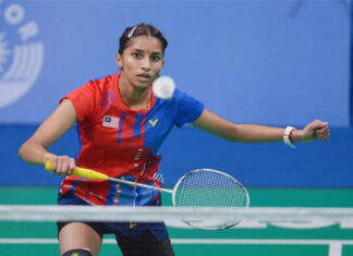Selvaduray Kisona to celebrate Deepavali with friends at Academy Badminton Malaysia (ABM). (photo: Bernama)