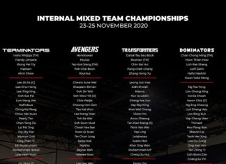 List of player rosters for the four teams participating at the mixed team championships. (photo: BAM)