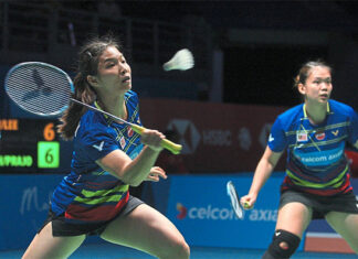Chow Mei Kuan/Lee Meng Yean create huge surprises at the 2020 BWF World Tour Finals. (photo: Bernama)