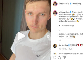 Viktor Axelsen stays physically active during self-quarantine.