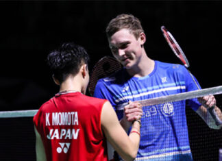 Kento Momota (L), Viktor Axelsen placed on opposite sides of the 2021 All England draw. (photo: Getty Images)