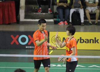 Lee Chong Wei and Vivian Hoo were playing at the 2015 Perak Open. (photo: Howkt/Lee Chong Wei's Facebook)