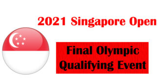 The 2021 Singapore Open will be the final Olympic qualifying event.