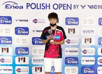 Ng Tze Yong with his Polish Open trophy. (photo: BAM)