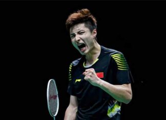 Shi Yuqi is working hard to earn more qualifying points for Tokyo Olympics. (photo: Fred Lee/Getty Images)