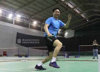 Hendra Setiawan passes the fitness test. (photo: PBSI)