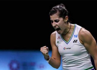 Carolina Marin advances to the 2021 European Championships final. (photo: Shi Tang/Getty Images)