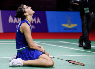 Wish Carolina Marin a speedy recovery. (photo: Shi Tang/Getty Images)