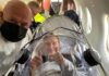 Viktor Axelsen looks upbeat inside the bubble shield. (photo: Viktor Axelsen's Facebook)
