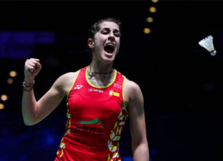 Wish Carolina Marin a speedy recovery. (photo: Shi Tang/Getty Images)