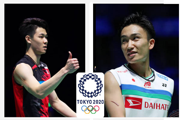 Lee Zii Jia (L) and Kento Momota (R) are heavy favorites to win Olympic gold.