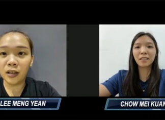Chow Mei Kuan/Lee Meng Yean determined to do well at Tokyo Olympics. (photo: BAM)