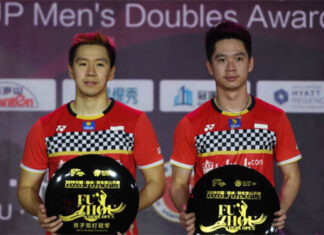 Marcus Fernaldi Gideon/Kevin Sanjaya Sukamuljo are working hard preparing for Tokyo Olympics. (photo: AFP)