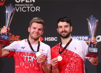 Chris Langridge and Marcus Ellis (L) win the 2020 Denmark Open men's doubles title. (photo: BWF)