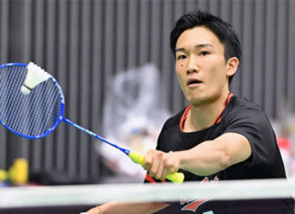 Kento Momota has a relatively easy draw in the group stage of the Olympic draw. (photo: AFP)