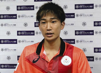 Wish Momota the best of luck in the Tokyo Olympics. (photo: Chunichi Sports)