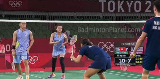 Chan Peng Soon/Goh Liu Ying fought hard but were edged out by Tang Chun Man/Tse Ying Suet in the opening match of the Tokyo Olympics.