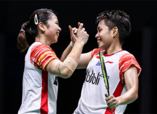 Greysia Polii/Apriyani Rahayu enter the Tokyo Olympic quarter-finals. (photo: Shi Tang/Getty Images)