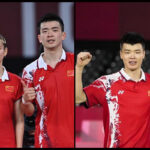 Zheng Si Wei/Huang Ya Qiong (L) and Wang Yi Lyu/Huang Dong Ping are playing for the 2020 Tokyo Olympics mixed doubles gold medal. (photo: AFP)