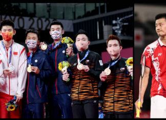 Lee Yang/Wang Chi-lin, Li Junhui/Liu Yuchen, Aaron Chia/Soh Wooi Yik Win Olympic men's doubles medals; Chen Long Faces Anthony Ginting in men's singles semis. (photo: Lintao Zhang/Getty Images)