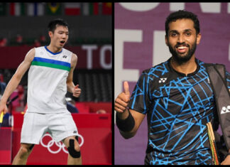 Somehow, Wang Tzu Wei and HS Prannoy are both interested in Tennis. (photo: AFP)