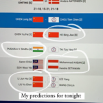 The Most “Accurate” Badminton Match Prediction from Gronya Summerville of Australia. (photo: Gronya Summerville’s IG)