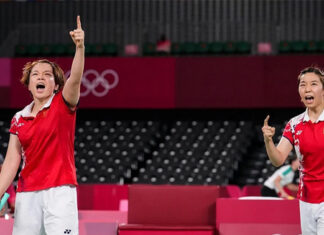 Chen Qingchen (L) and Jia Yifan at the 2020 Tokyo Olympics. (photo: Shi Tang)