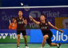 Indonesia's Rinov Rivaldy/Pitha Haningtyas Mentari beat Canadian duo BR Sankeerth/Crystal Lai 21-14, 21-10 in the 2021 Sudirman Cup Group C match. (photo: PBSI)