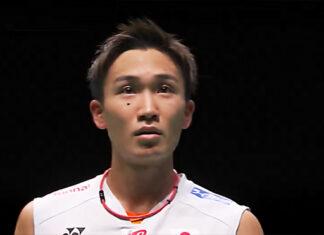 Kento Momota leads Japan into the 2021 Sudirman Cup quarter-finals. (photo: Twitter)