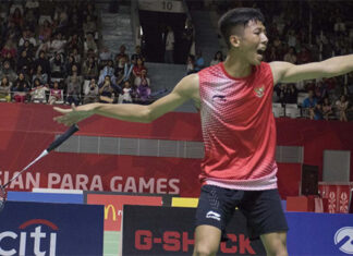 Dheva Anrimusthi enters the semi-finals of the SU5 category at the 2020 Tokyo Paralympics. (photo: Peksi Cahyo)